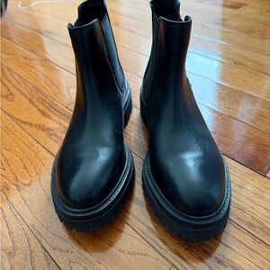 Geox Black Chelsea Lug Sole Ankle Boots